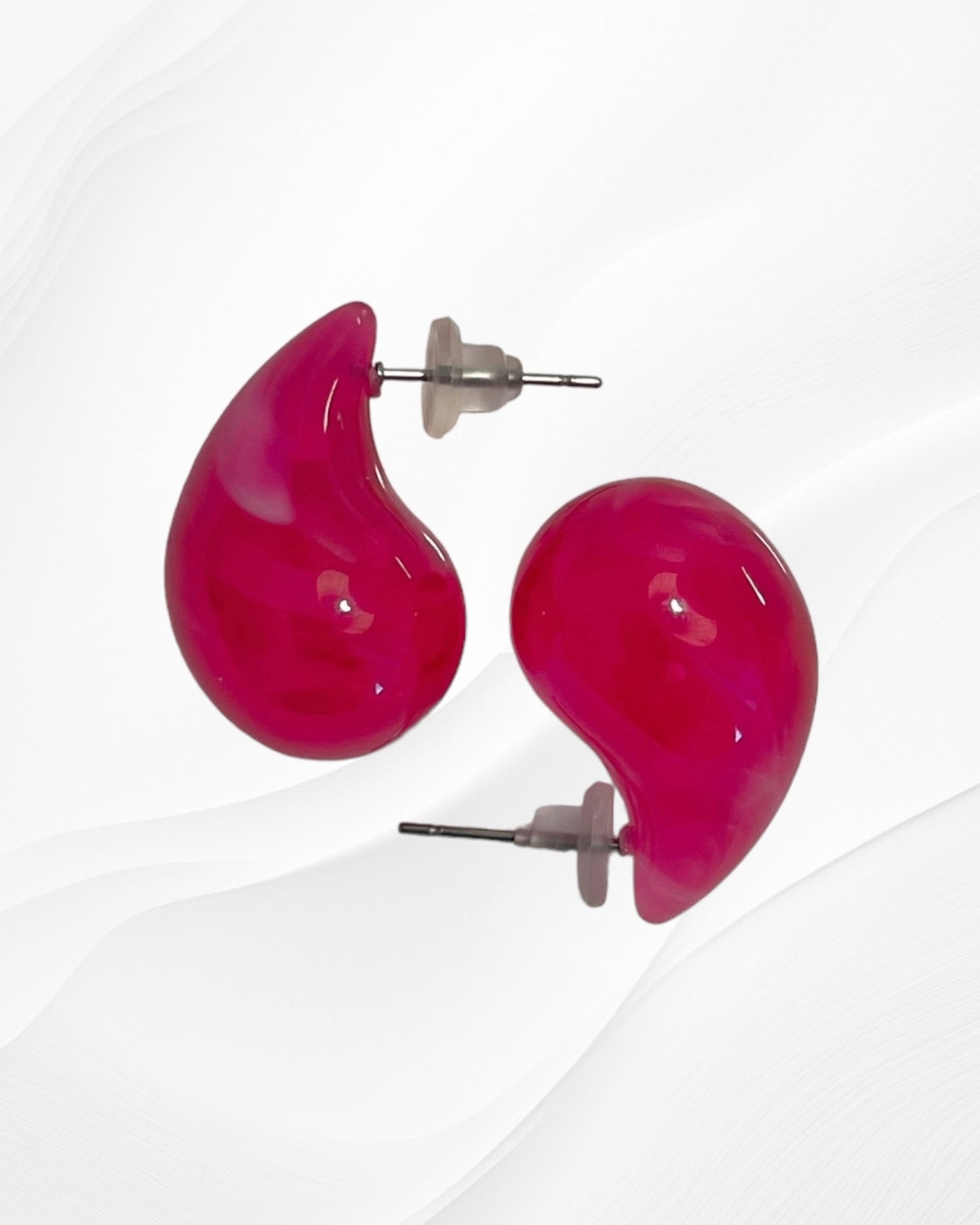 Pendiente Gota Fucsia