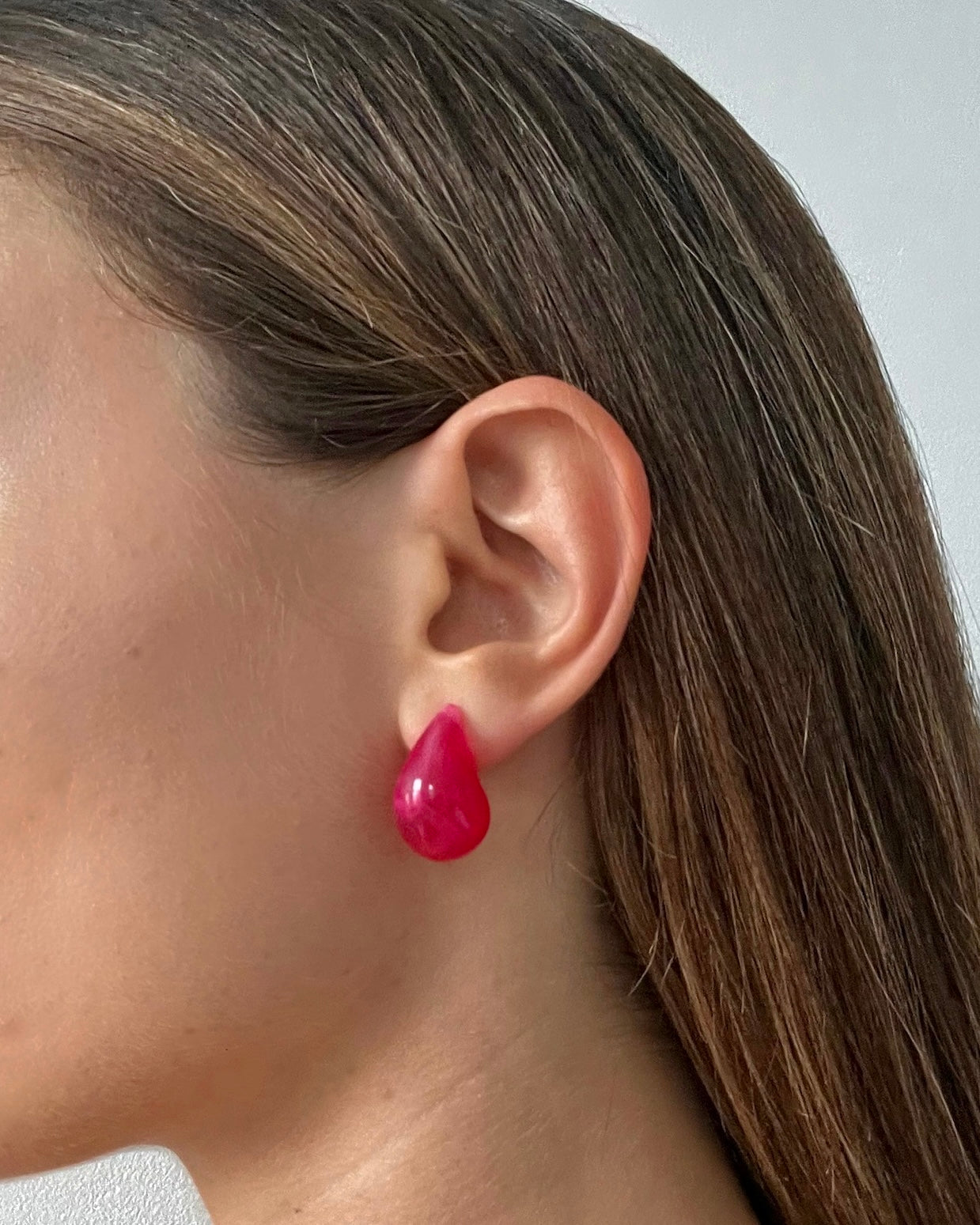 Pendiente Gota Fucsia