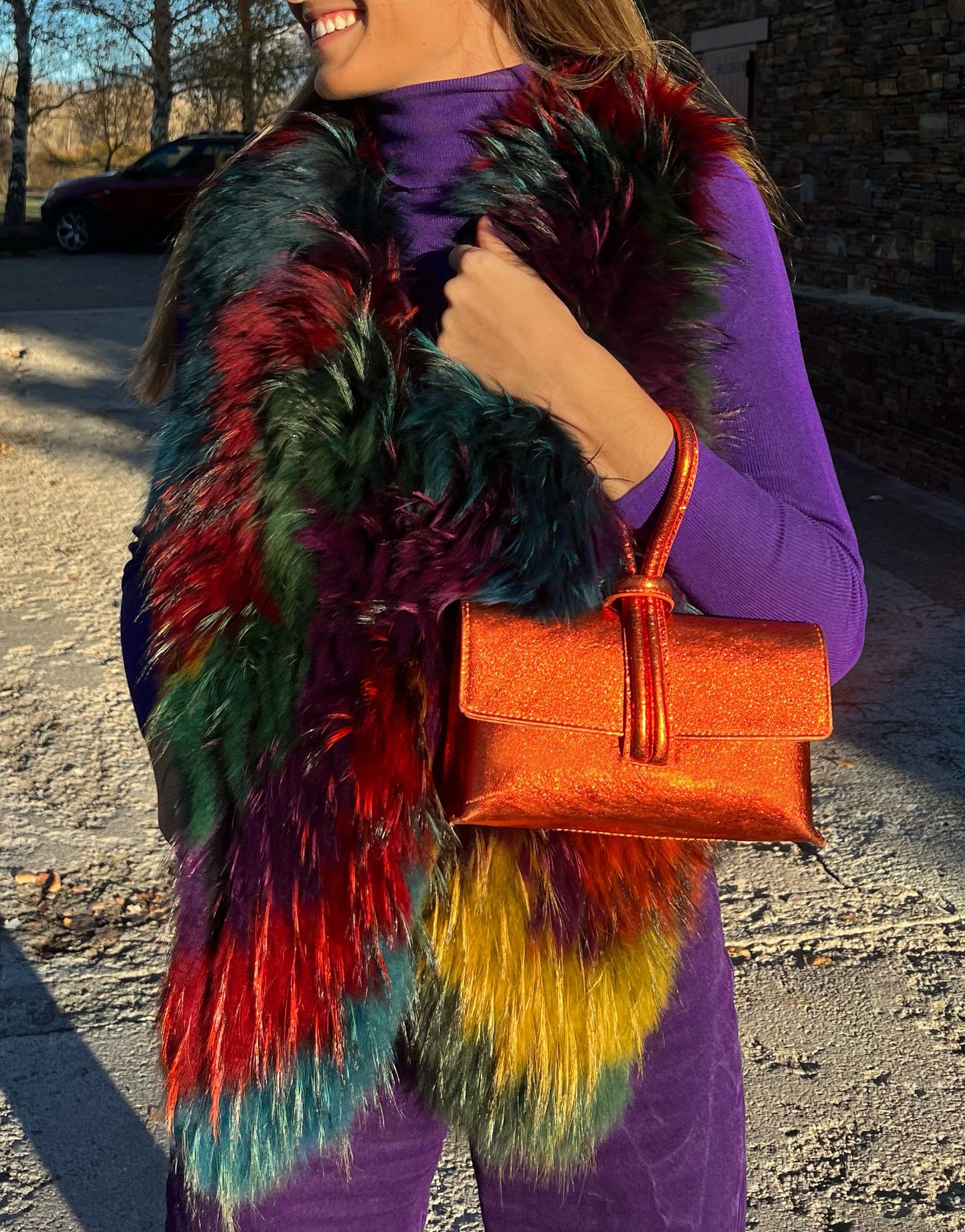 Bolso Naranja Brillante